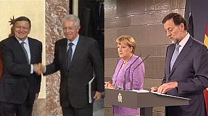 Euro crisis: Protests for Merkel in Madrid