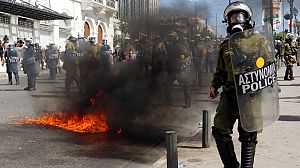 Athens paralysed as tens of thousands protest