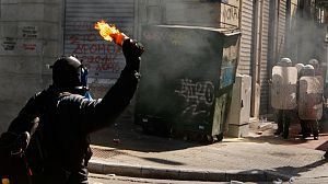 Violence erupts in Athens during anti-austerity protest