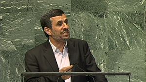 Ahmadinejad attacks West in UN swan song