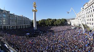 Demostración de fuerza de la oposición georgiana a dos días de las legislativas