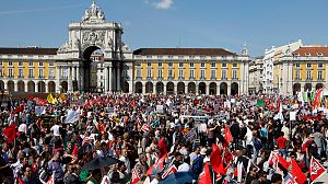 Portugal rallies against spending cuts