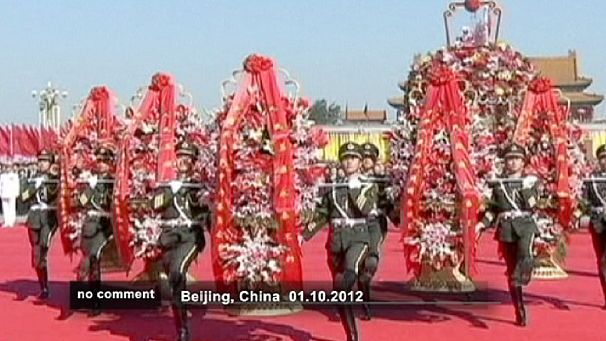 China National Day flower-laying