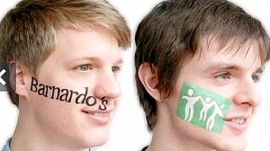 UK students shake off debts with painted faces