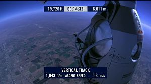 Felix Baumgartner space jump – live