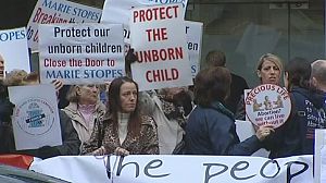 Protests at Northern Ireland’s first private abortion clinic