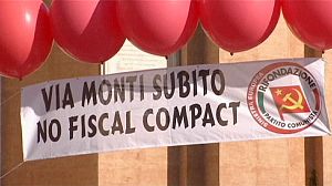 Italy workers protest as PM makes optimistic economic prediction