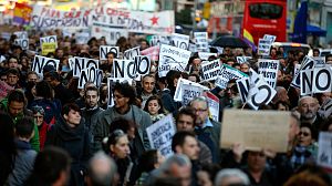 Protests in Spain against budget plans