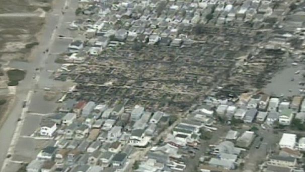 صورة جوية لمدينة نيويورك تكشف بوضوح غضب إعصار ساندي
