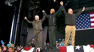 Obama lauds ‘master’ Bill Clinton at Virginia rally