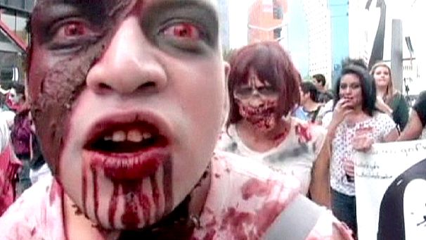 Zombies invade the streets of Mexico City