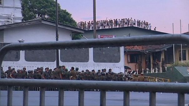 Prison riot in Sri Lanka