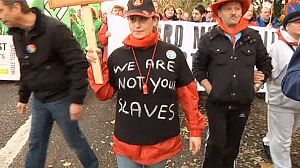 Grande manifestation de soutien aux salariés de Ford Genk