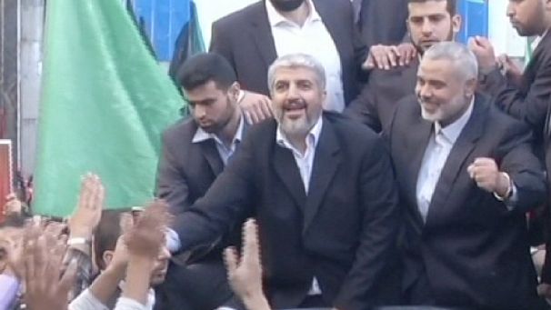 Hamas chief Khaled Mashaal arrives in Gaza on first ever visit