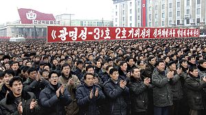Pyongyang parades satellite “victory”