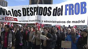Spain: protests against Bankia cutback plans