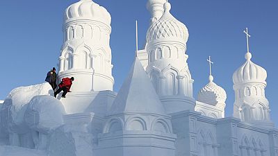 Snow sculpture at Vasaloppet China Ski Festival Snow sculpture at Vasaloppet China Ski Festival