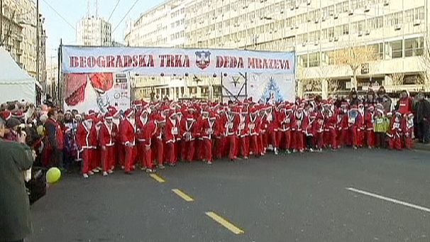 Serbia: Father Christmas race