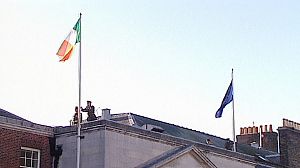 Dublin flies the EU Presidency flag