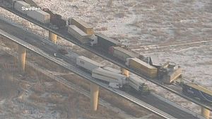 Three die in 100 vehicle motorway pile-up
