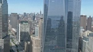 Base of spire added to 1 World Trade Center