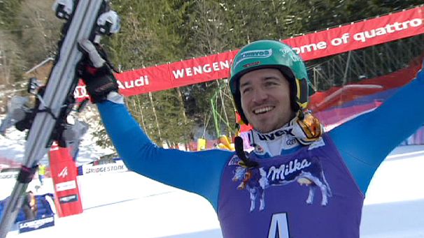 Neureuther celebrates Wengen slalom win