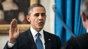Obama takes oath for second presidential term