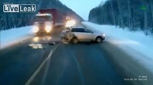 Russian toddler’s brush with death caught on camera