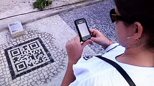 Brazilian city embeds QR codes into pavements