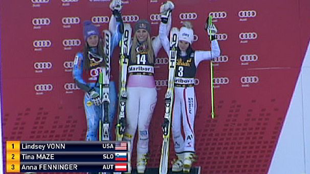 Lindsey Vonn outclasses Tina Maze in giant slalom