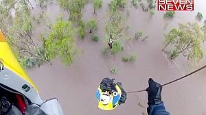 Dramatic rescue of mother and baby from Australian floods