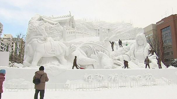 Sapporo Snow Festival showcases scuptures