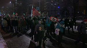 Dresden anti-fascist protesters block neo-Nazi march
