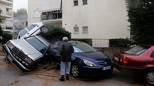 Torrential rain floods Sicily and Athens