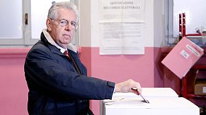 Leaders cast their votes on first day of Italy general election