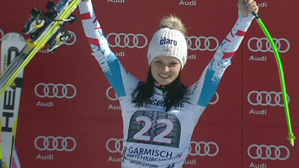 Fenninger wins Garmisch super-G