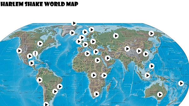 Mapping the worldwide spread of the Harlem Shake