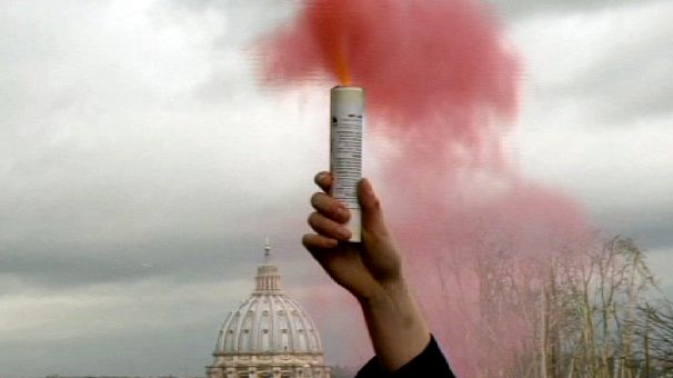 Pink smoke protest at the Vatican calls for women priests