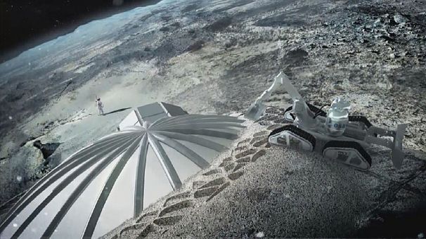 Building with moon dust