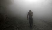 Syrian flees from chemical weapons bomb