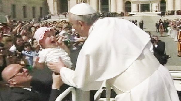 The pope and the crying baby