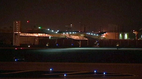 Sun-powered plane begins trans-American trip