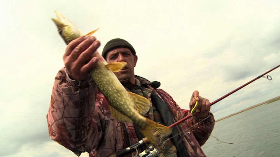 La pêche russe le train