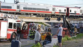 Trains collide in America