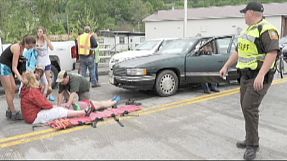Car crashes through Virginia parade in the US