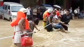 Las lluvias torrenciales arrasan el sur de China