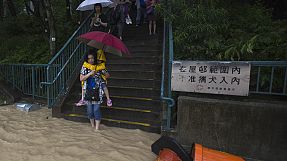 Inundaciones en Hong Kong tras una terrible tormenta este miércoles por la mañana