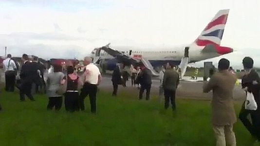 BA plane is forced to make an emergency landing after an engine catches fire BA plane is forced to make an emergency landing after an engine catches fire