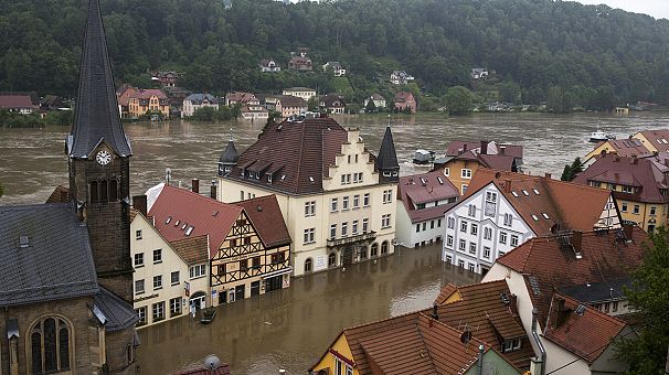Flooding sweeps north in Europe