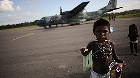 Munduruku Indians fly to Brasilia